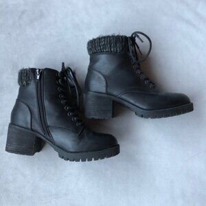 DLG ~ Boot with Heel, Knit fabric on top ~ Ladies Size 6.5